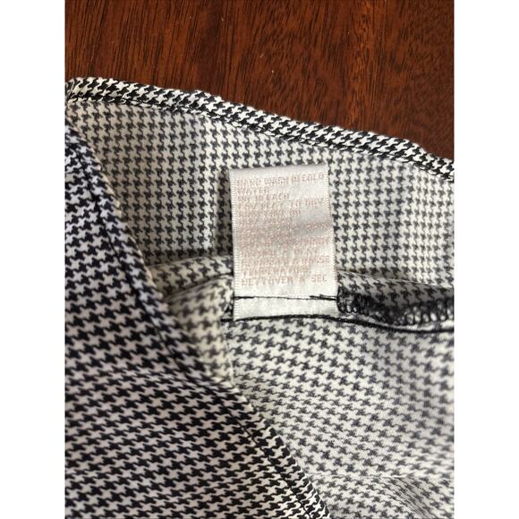 Womens Silk Babydoll Mini Slip Dress XL Black Lace Houndstooth Print Fairy Goth - Picture 5 of 8